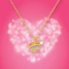 Girl Nation Petite Necklace- Crystal Rainbow Heart - Image 3