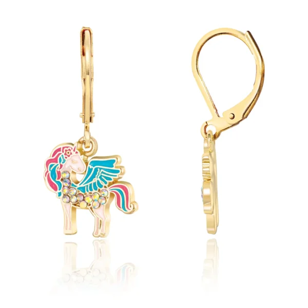 Girl Nation Crystal Unicorn Magic Lever Back Earrings