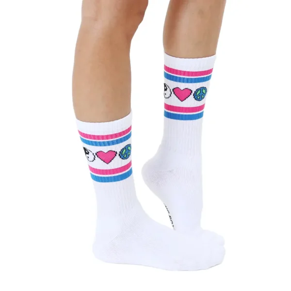 Crew Socks with Ribbed Tubing - Iconic Symbols - Image 2