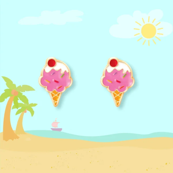 Girl Nation Ice Cream Dream Cutie Stud Earrings - Image 3