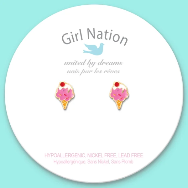 Girl Nation Ice Cream Dream Cutie Stud Earrings - Image 2