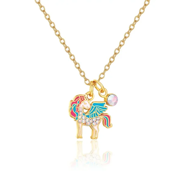 Girl Nation Petite Necklace- Crystal Unicorn Magic