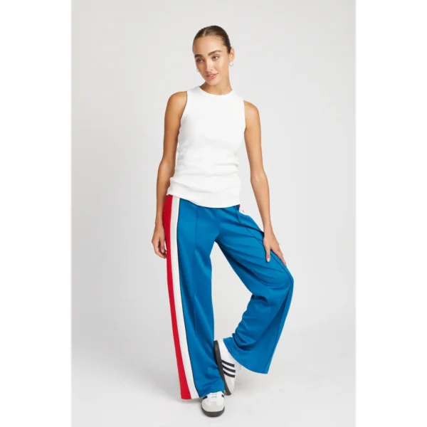 Color-block track pants: teal combo - Image 5