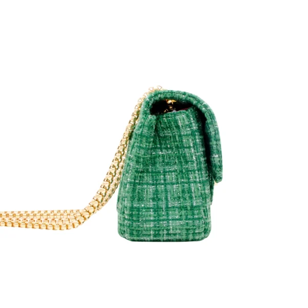 Zomi Gems Large Tweed Handbag: Green - Image 2