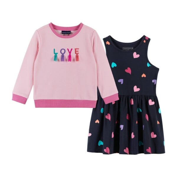 Two Piece Heart Dress Set