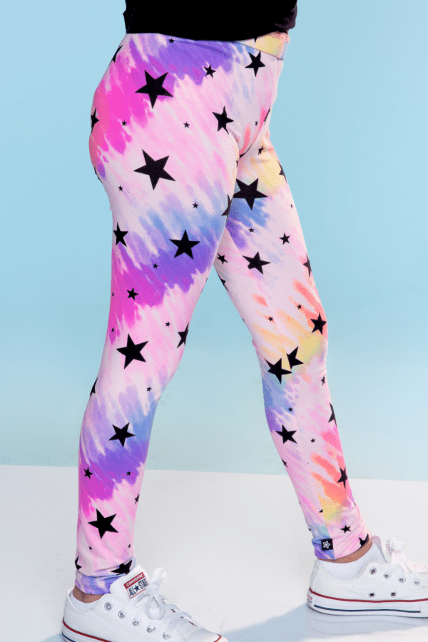 Simply Soft Long Legging: Pink Rainbow Stars