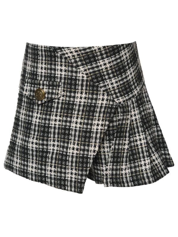 Plaid Tweed Skort - Hannah Banana