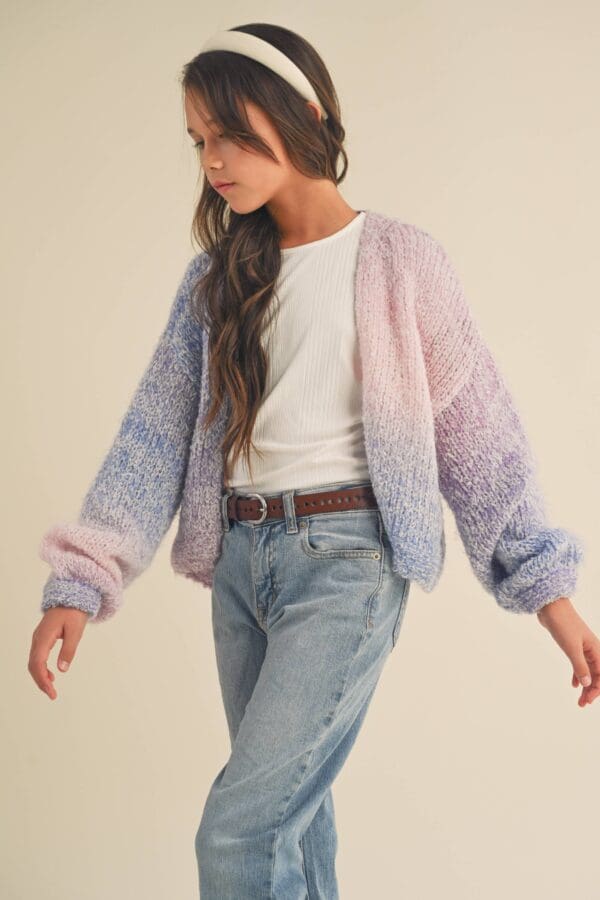 Color Rainbow Sweater Cardigan