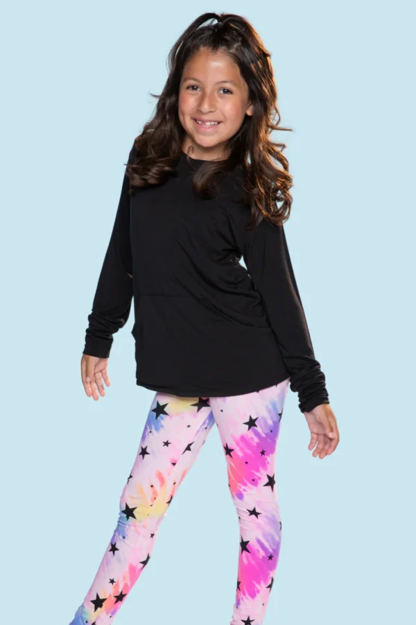 Simply Soft Long Legging: Pink Rainbow Stars - Image 2