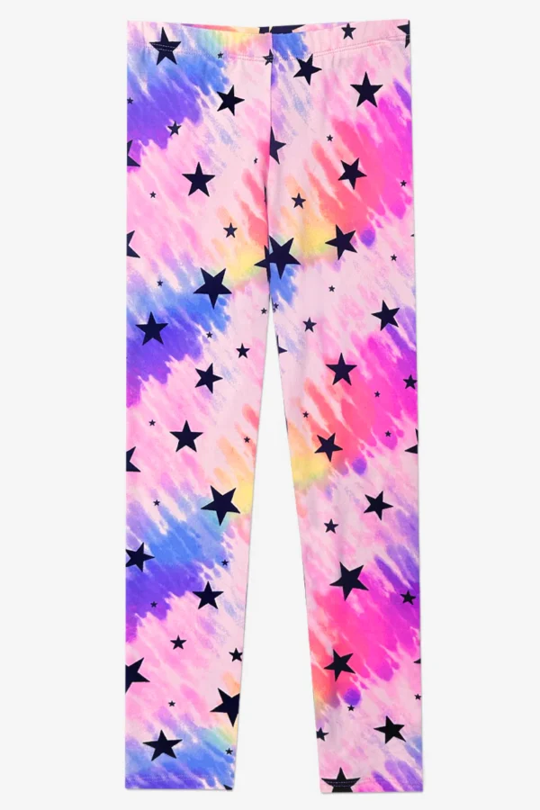 Simply Soft Long Legging: Pink Rainbow Stars - Image 3