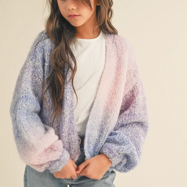 Color Rainbow Sweater Cardigan - Image 3