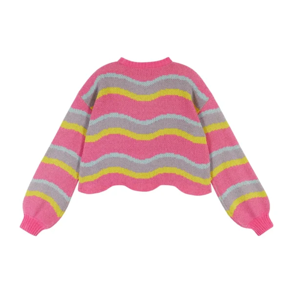 Chenille Wavy Hem Sweater - Image 2