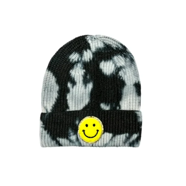 MAVI Varsity Smiley Face Tie Dye Beanie Stocking Hat Cap - Image 3