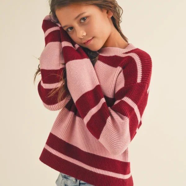 Striped knitted pullover Sweater - Image 3