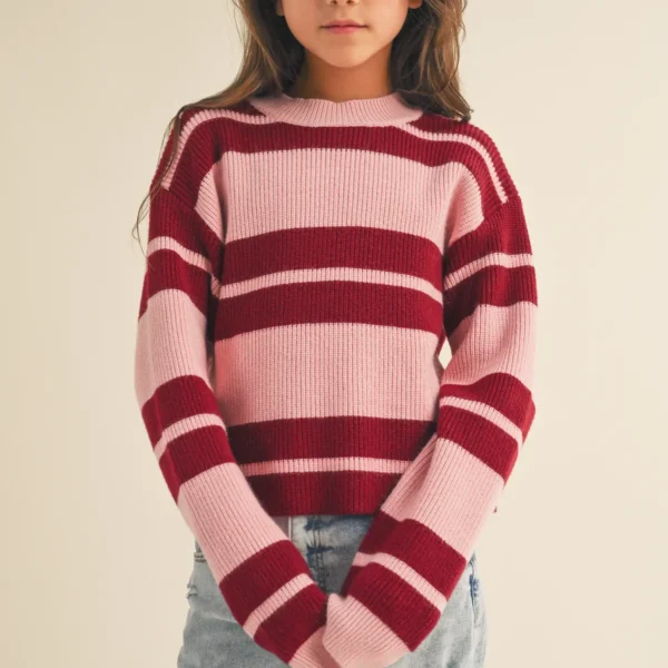 Striped knitted pullover Sweater