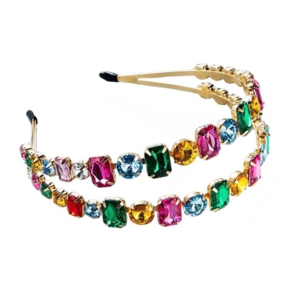 MAVI Royal Double Gem Rhinestone Headband