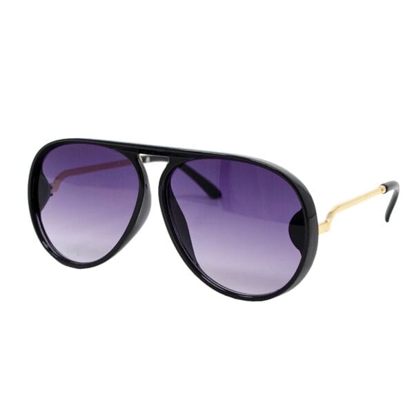 ZOMI Aviator Teardrop Sunglasses: Black