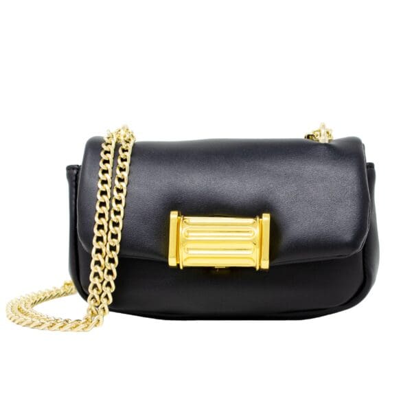 ZOMI Leather Clutch Bag: Black