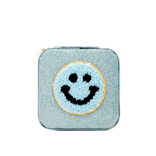 ZOMI Happy Face Sparkle Jewelry Box: Teal